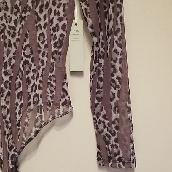 Leopard striped sheer bodysuit - Picture 4 of 6